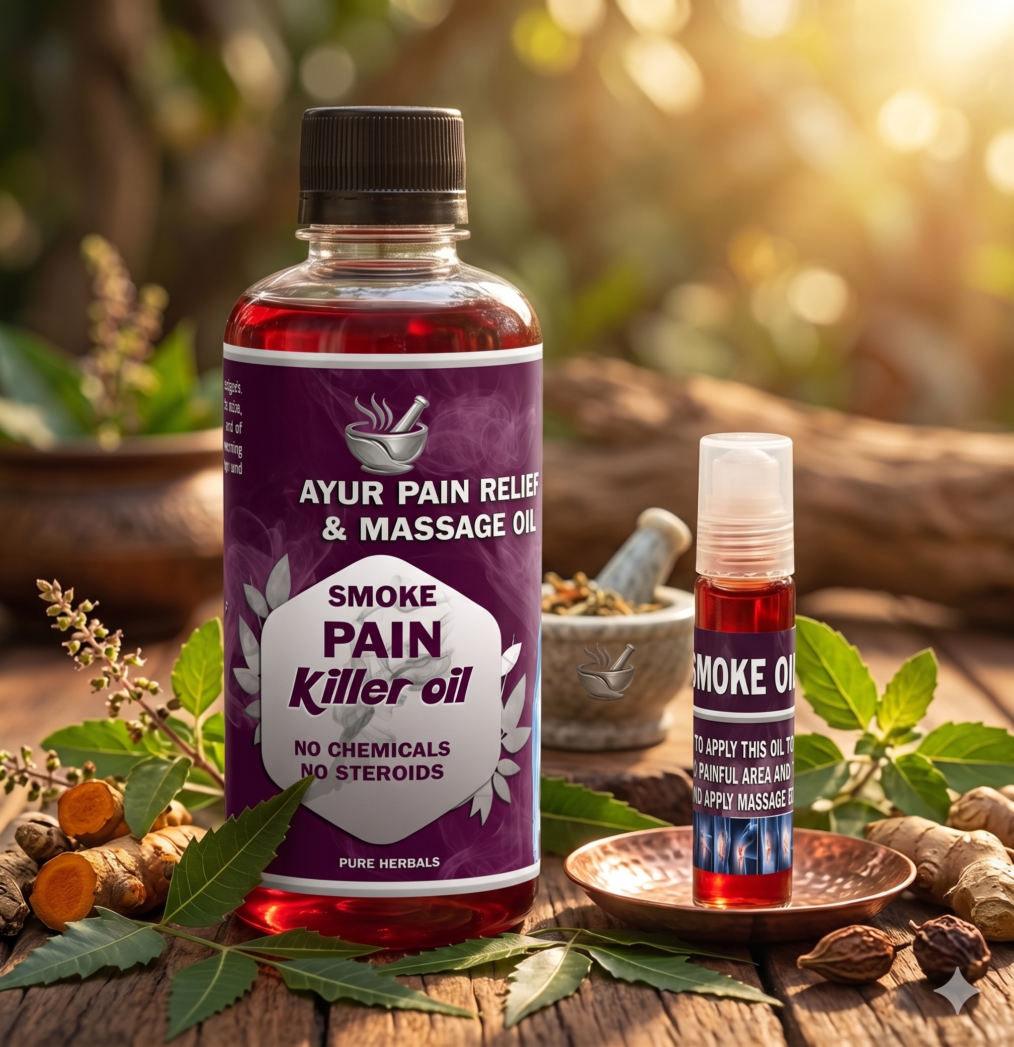 Nisarga Smoke Pain Relief & Massage Oil 🌿
