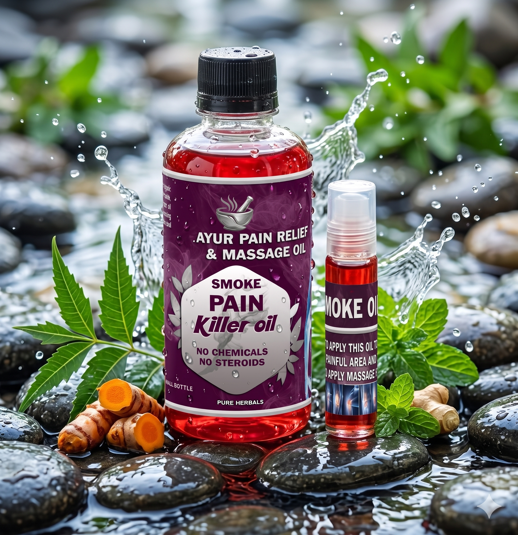 Nisarga Smoke Pain Relief & Massage Oil 🌿